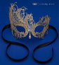 Antique Gold Swan Metal Masquerade Mask – No Stones product view 6