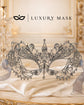 Silver Chrome Lace Masquerade Mask for Women product view 5