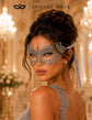 Silver Venetian Lace Masquerade Mask for Women | Elegant Costume Mask for Prom, Masquerade Ball, Mardi Gras & Halloween