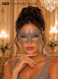 Silver Venetian Lace Masquerade Mask for Women | Elegant Costume Mask for Prom, Masquerade Ball, Mardi Gras & Halloween