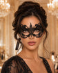 Black Lace Masquerade Mask for Women product view 2