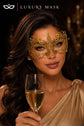 Mustard Yellow Lace Masquerade Mask