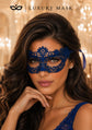 Blue Lace Flower Masquerade Mask