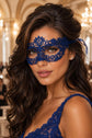 Blue Lace Flower Masquerade Mask