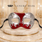 Red Masquerade Mask for Men - Silver Musical Venetian Sheet Music Design - Image 5