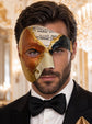 Gold Masquerade Mask for Men - Copper Antique Phantom of the Opera Design