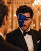 Blue Masquerade Mask for Men - Phantom of the Opera One-Eye Venetian Mask - Image 5