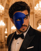 Blue Masquerade Mask for Men - Phantom of the Opera One-Eye Venetian Mask - Image 3