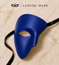 Blue Masquerade Mask for Men - Phantom of the Opera One-Eye Venetian Mask - Image 6