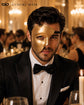 Gold Masquerade Mask for Men - Phantom of the Opera One-Eye Venetian Design - Image 3