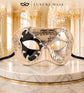 Black Masquerade Mask for Men - Silver Musical Venetian Sheet Music Design - Image 5