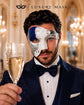 Blue Silver Venetian Masquerade Mask