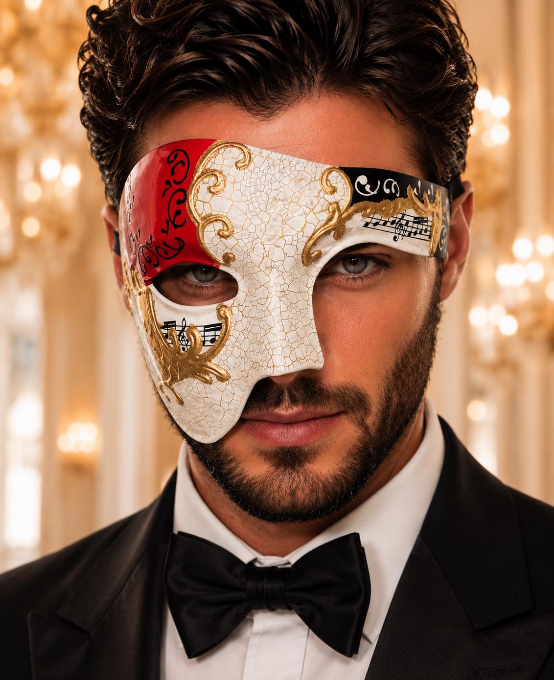 Red Gold Phantom of the Opera Mask