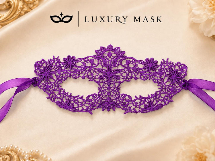 Purple Lace Masquerade Mask