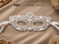 White Floral Lace Masquerade Mask