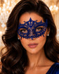 Blue Venetian Lace Mask