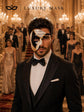 Black and Gold Musical Phantom Masquerade Mask for Men - view 2