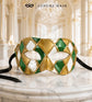 Green, White and Gold Checkered Masquerade Mask for Men - view 5