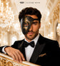 Antique Black and Gold Phantom Masquerade Mask for Men - view 3