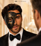 Antique Black and Gold Phantom Masquerade Mask for Men - view 4