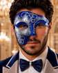 Blue Silver Phantom of the Opera Mask