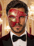Red & Gold Glitter Phantom Mask
