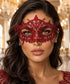 Red Lace Masquerade Mask for Women