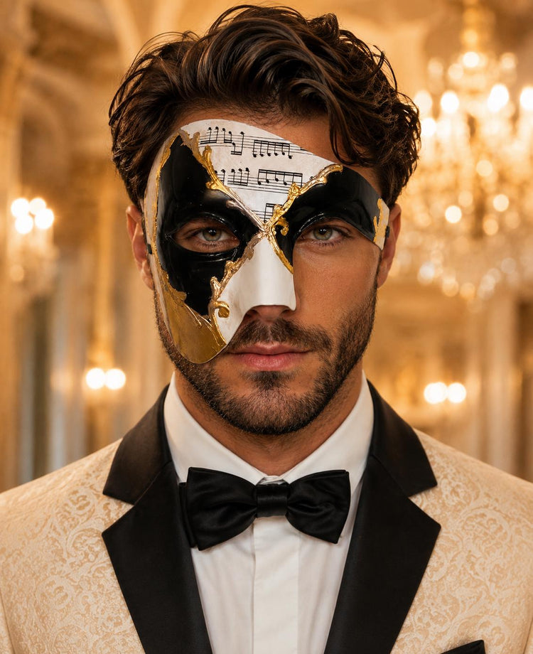 Gold Black Phantom of the Opera Mask