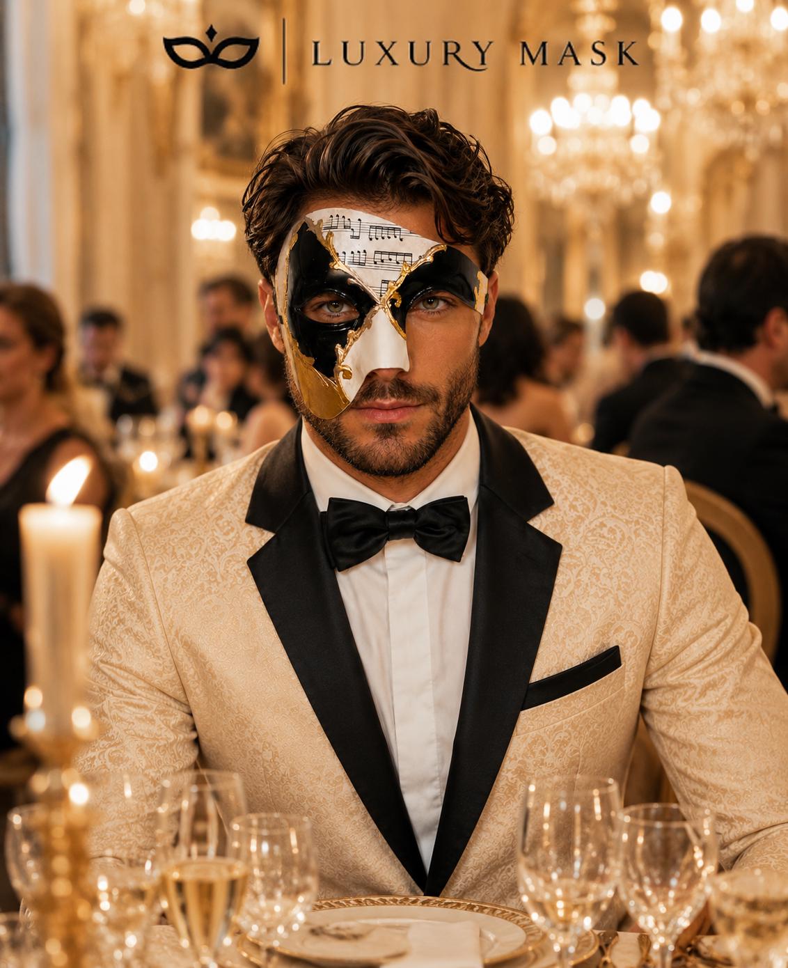 Gold Black Phantom of the Opera Mask