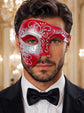 Red Silver Phantom of the Opera Mask