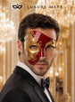 Red Gold Phantom Masquerade Mask for Men