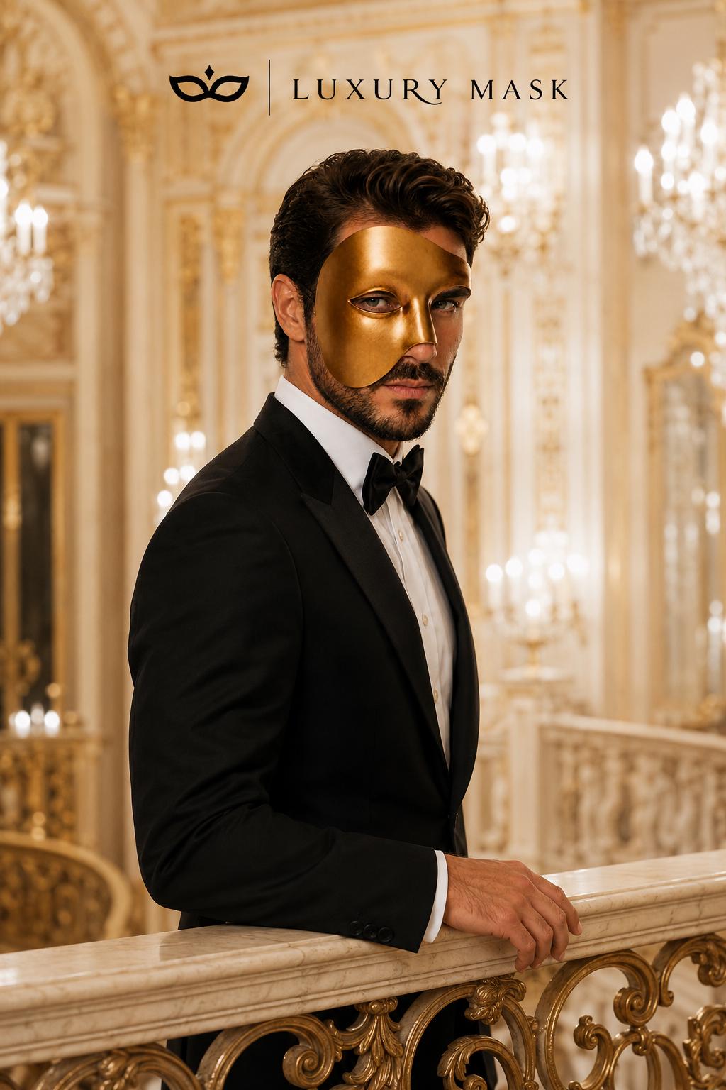 Gold Phantom Masquerade Mask for Men