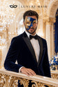 Blue Gold Masquerade Mask