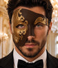 Mocha Gold Phantom of the Opera Mask