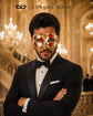 Red & Gold Checkered Venetian Masquerade Mask for Men