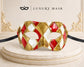Red & Gold Checkered Venetian Masquerade Mask for Men