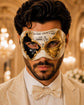 Black & Gold Musical Venetian Masquerade Mask for Men