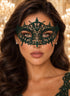 Green Lace Masquerade Mask for Women – Belle
