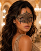 Gold Lace Masquerade Mask for Women – Belle