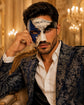 Silver & Blue Phantom of the Opera Mask for Men