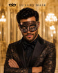 Copper Black Venetian Eye Mask with Silver Glitter