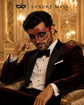 Red Masquerade Mask for Men - Black and Gold Glitter Venetian Eye Mask - Image 5