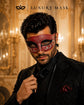 Red Masquerade Mask for Men - Black and Silver Glitter Venetian Eye Mask - Image 4