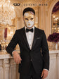 Purple Checkered Full-Face Masquerade Mask - Gold and White - view 7