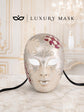 Purple Checkered Full-Face Masquerade Mask - Silver and White - view 8