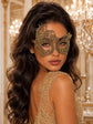Gold Swan Lace Masquerade Mask for Women - view 2