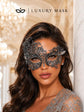 Silver Chrome Swan Lace Masquerade Mask for Women - view 3