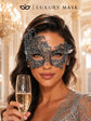 Silver Chrome Swan Lace Masquerade Mask for Women - view 4