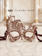 Mocha Brown Swan Lace Masquerade Mask for Women - view 5