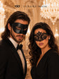 Black Couples Masquerade Mask Set - Lace and Classic Venetian - view 2
